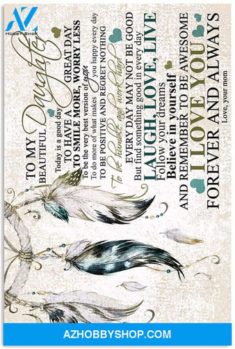 Inspirational Mom To Daughter Vertical Poster 