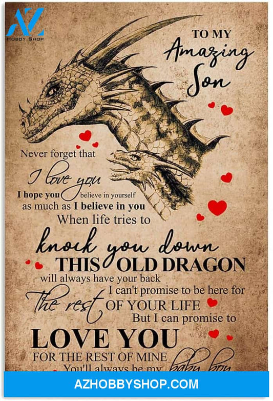 Inspirational Mom To Son Vertical Poster 