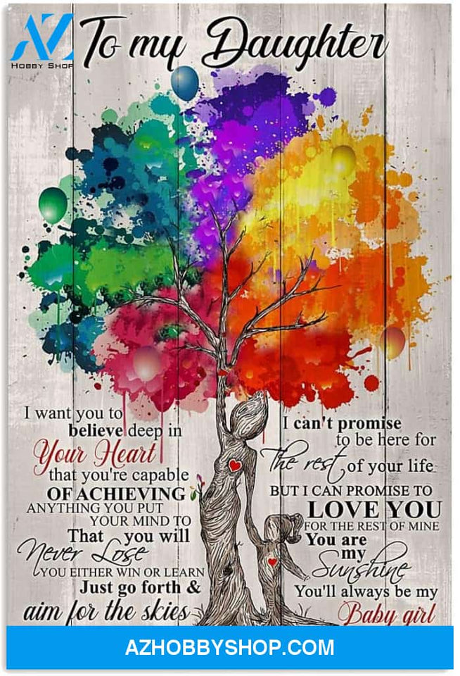 Inspirational Mum To Daughter Vertical Poster 