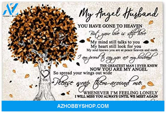 Inspirational My Angel Husband Gifts For Husband Birthday Posters