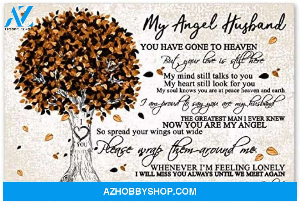 Inspirational My Angel Husband Gifts For Husband Birthday Posters