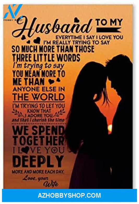 Inspirational To Mu Husband For Husband From Wife Posters