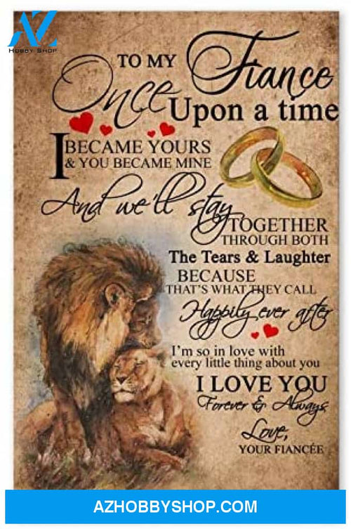 Inspirational To My Fiance Gifts For Husband Birthday Posters