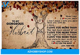 Inspirational To My Gorgeous Husband Gifts For Husband On Wedding Day Posters