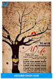 Inspirational To My Gorgeous Wife Awesome Husband Birthday Gifts Posters