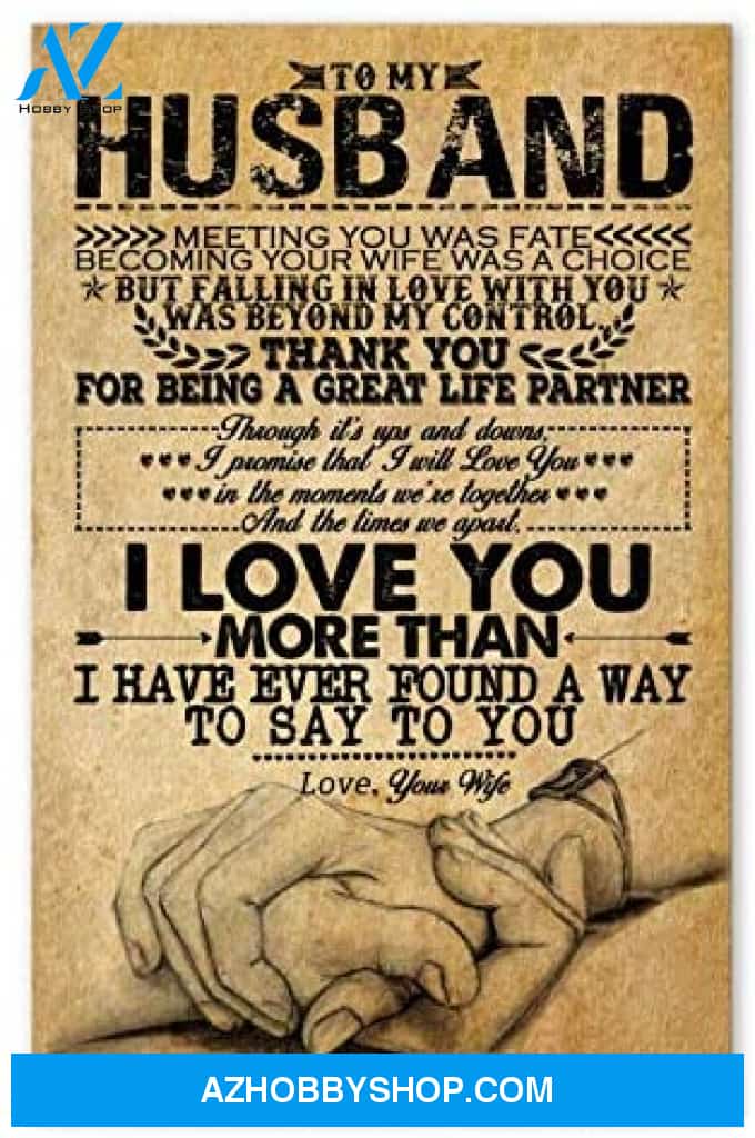 Inspirational To My Husband Romantic Gifts For Husband Posters