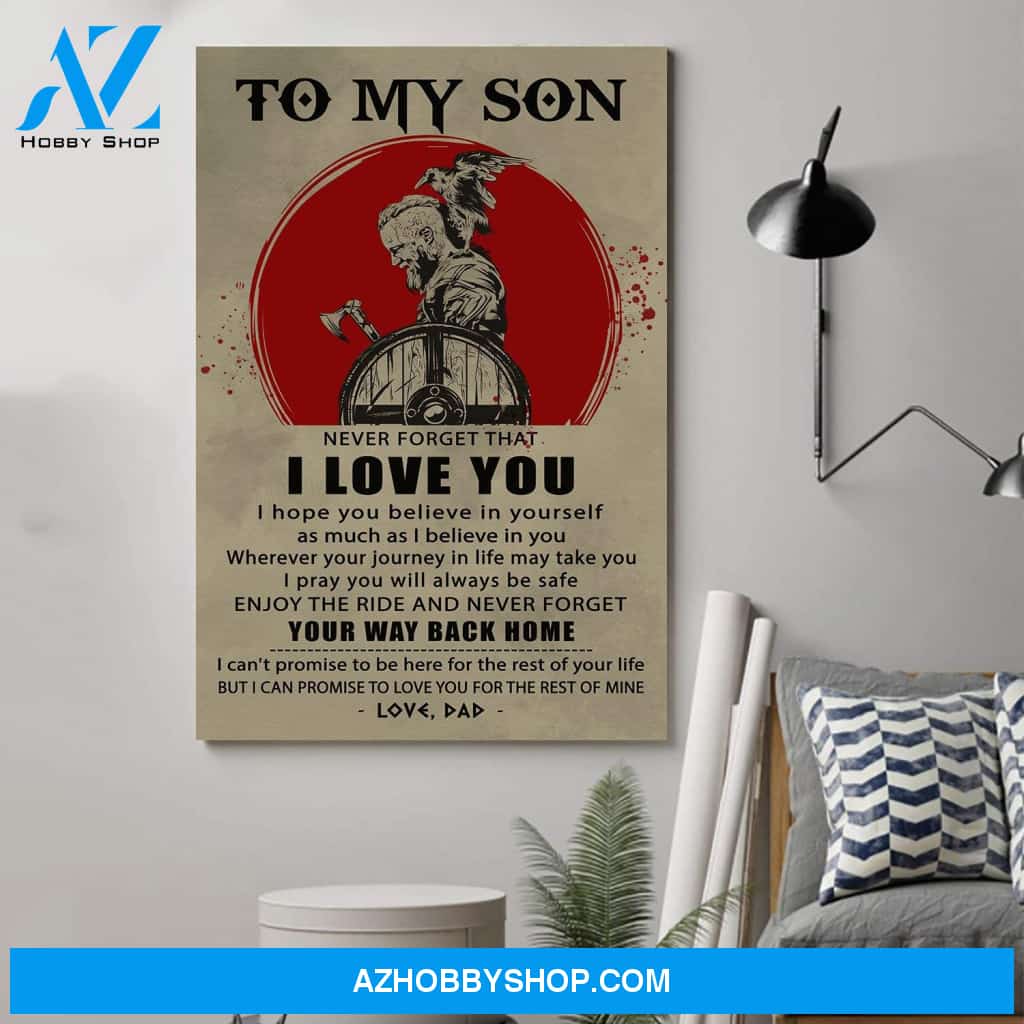 Inspirational Viking Poster - Dad To Son - I Love Youposters