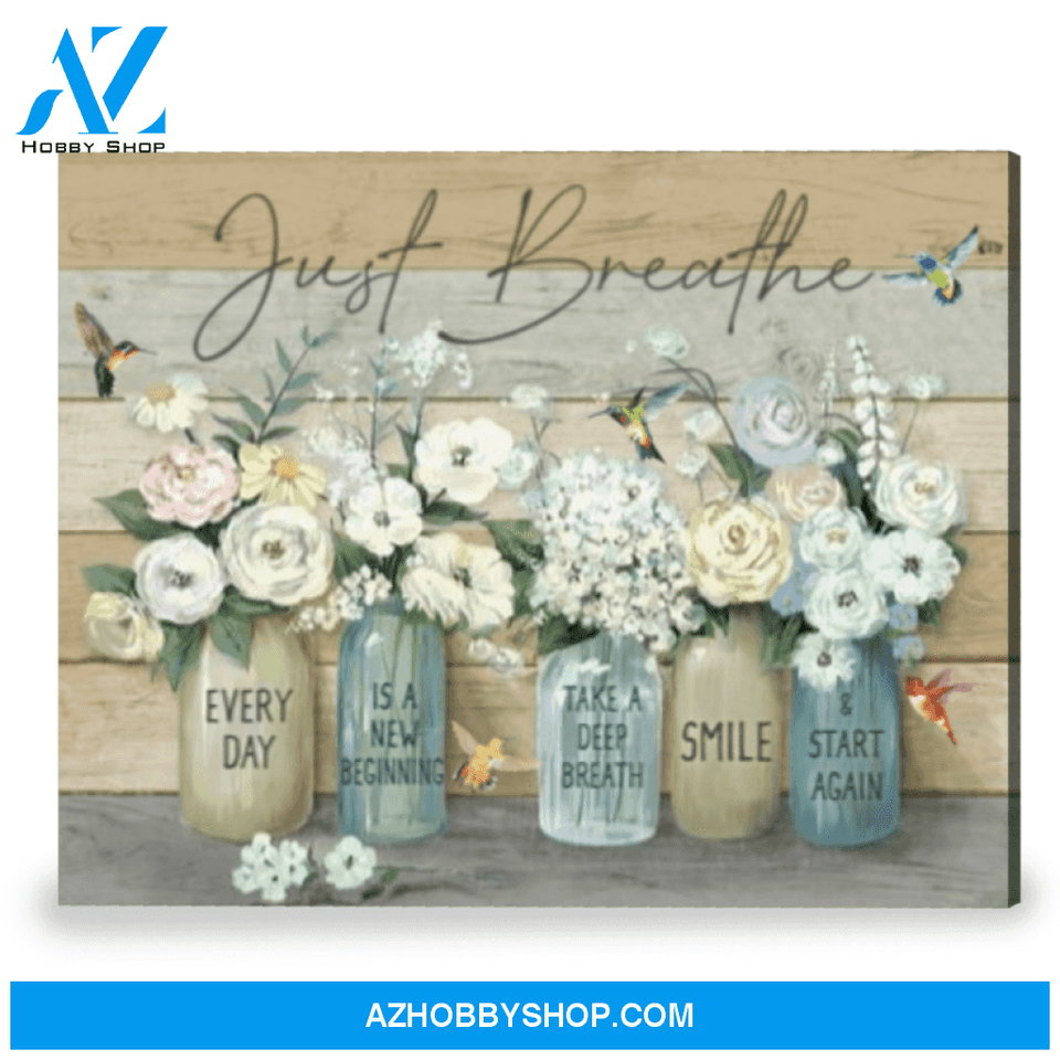 Inspirational Wall Art Floral Canvas Print Beautiful Farmhouse Wall Decor