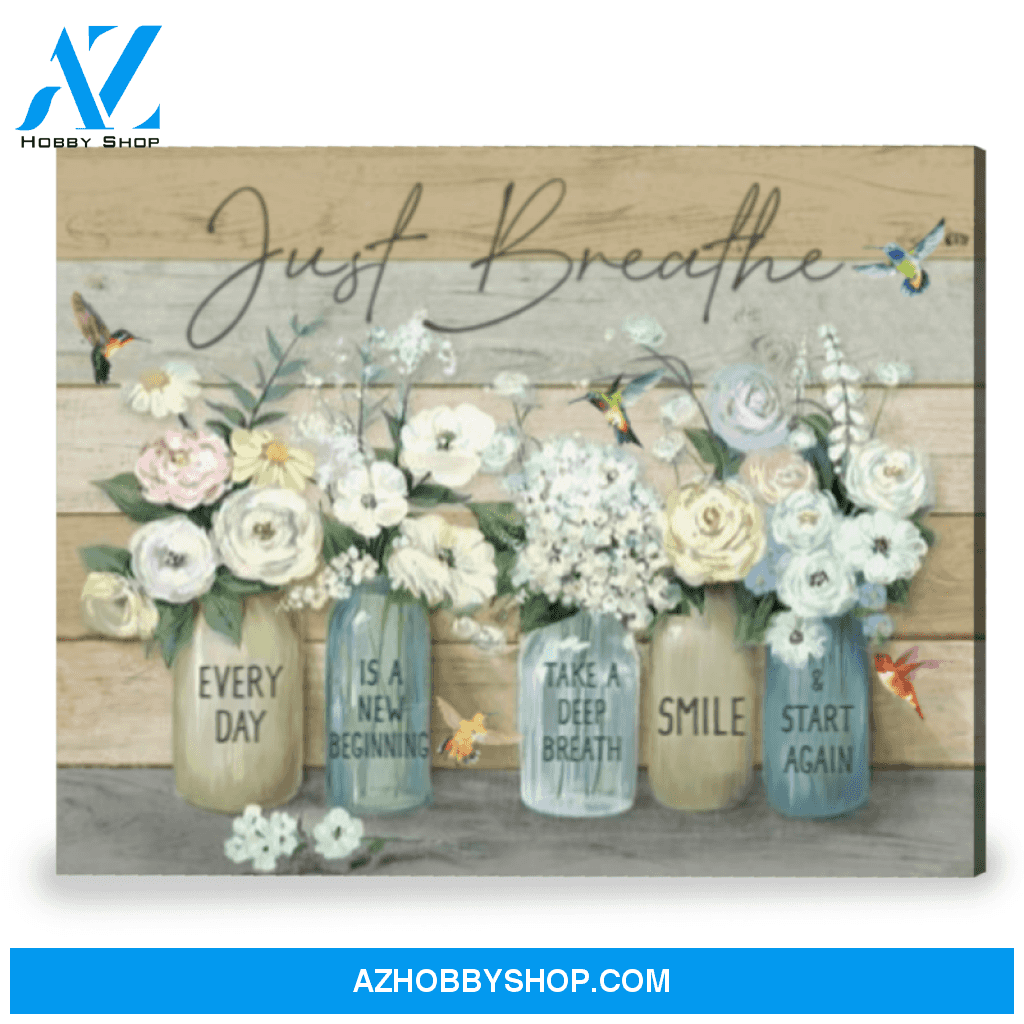 Inspirational Wall Art Floral Canvas Print Beautiful Farmhouse Wall Decor