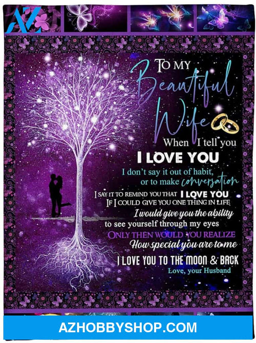 Inspirationalto My Wife Fleece Blanket For Wife From Husband 