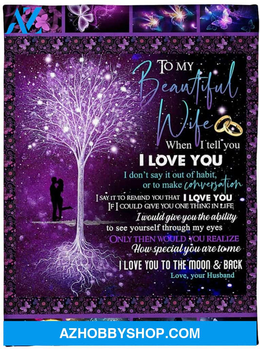 Inspirationalto My Wife Fleece Blanket For Wife From Husband 