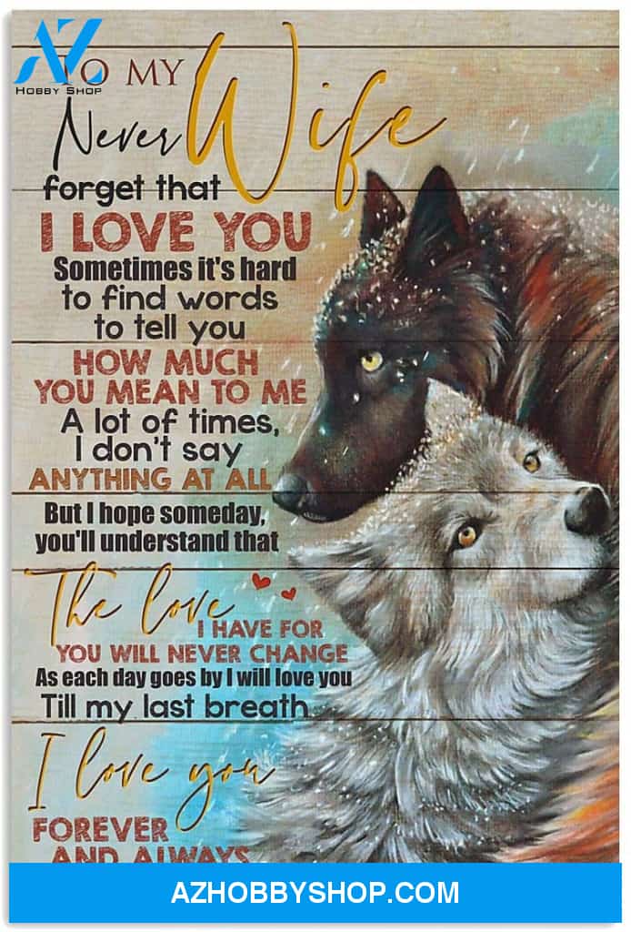 Inspirationalto My Wife Vertical Poster Greatwife Husband Gifts 