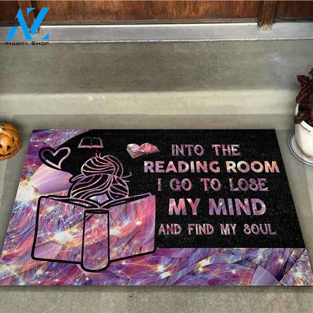 Personalized Name Family House Into The Reading Room I Go To Lose My Mind Reading Doormat Indoor And Outdoor Mat Entrance Rug Sweet Home Decor Housewarming Gift Gift For Friend Family Stem Feminist