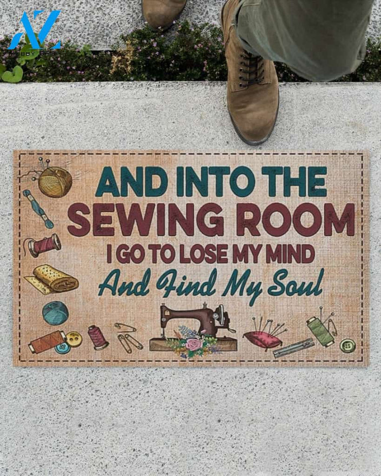 Into The Sewing Room Vintage Indoor And Outdoor Doormat Gift For Sewing Lovers Birthday Gift Decor Warm House Gift Welcome Mat