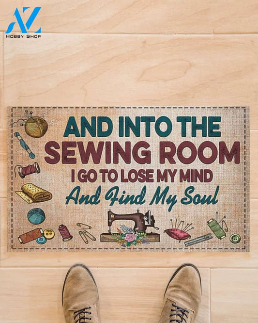 Into The Sewing Room Vintage Indoor And Outdoor Doormat Gift For Sewing Lovers Birthday Gift Decor Warm House Gift Welcome Mat