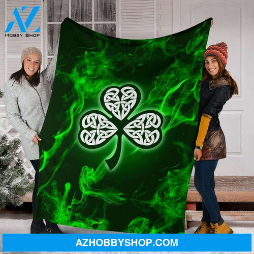 Irish Shamrock Smoke Fleece Blanket