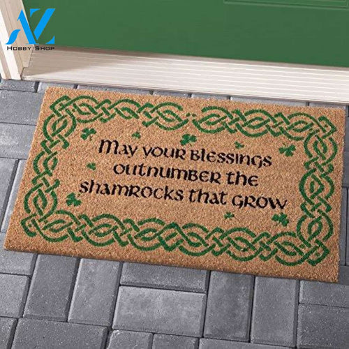 Irish St Patrick's Day Easy Clean Welcome DoorMat | Felt And Rubber | DO1589