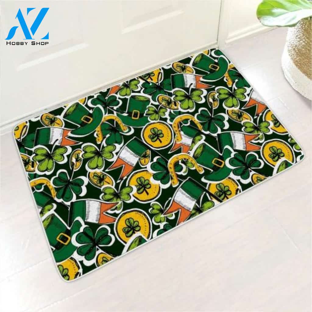 Irish St Patrick's Day Easy Clean Welcome DoorMat | Felt And Rubber | DO1582