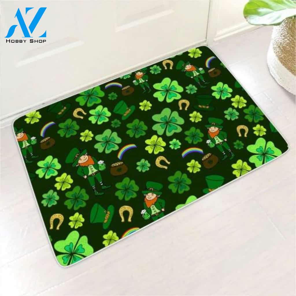 Irish St Patrick's Day Easy Clean Welcome DoorMat | Felt And Rubber | DO1581