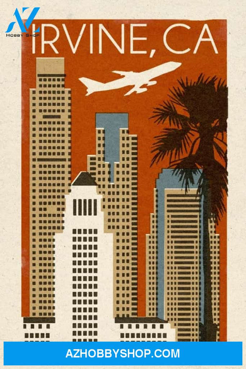 Irvine California Woodblock