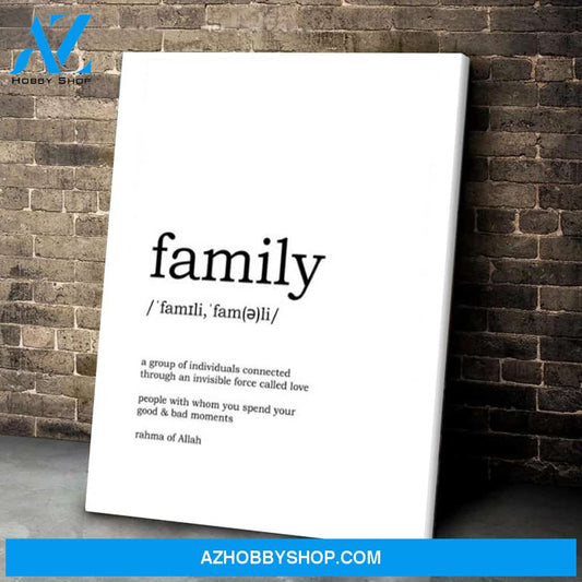 Islamic family definition poster canvas - GST