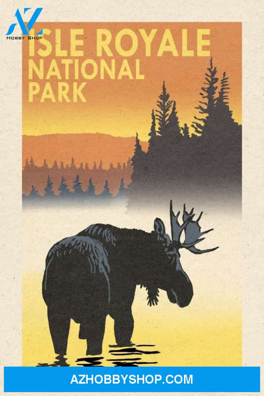 Isle Royale National Park Michigan Moose At Dawn