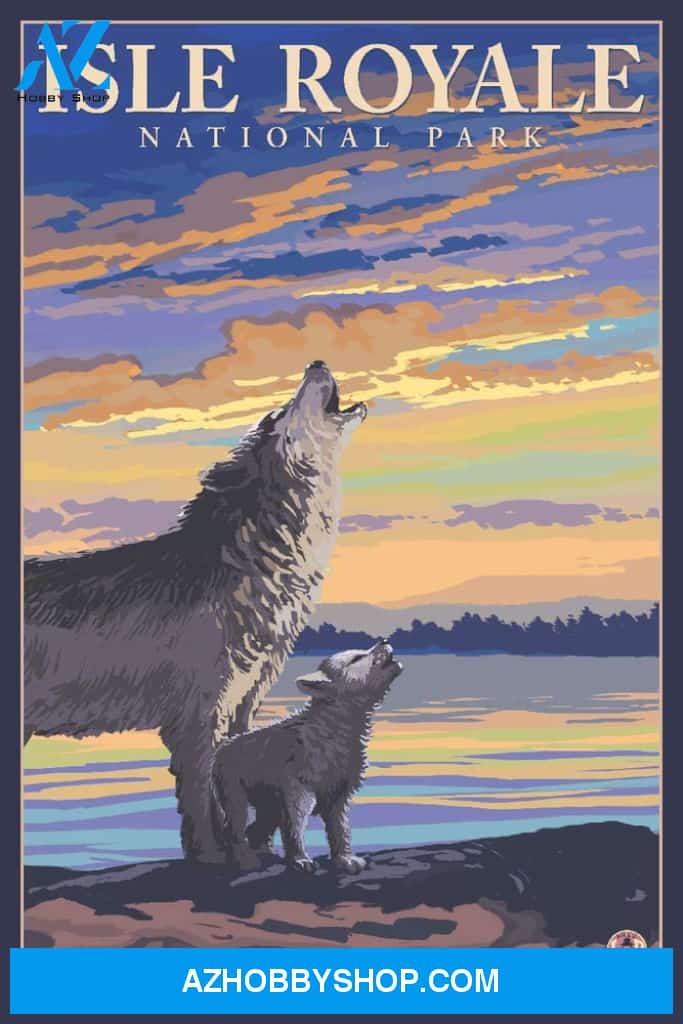 Isle Royale National Park Michigan Wolf And Cub 