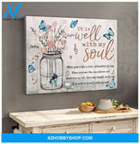 Zalooo It Is Well Butterfly Wall Art Canvas