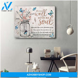 Zalooo It Is Well Butterfly Wall Art Canvas
