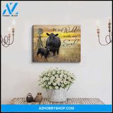 It Is Well With My Soul Angus Cow Canvas Wall Art Farmhouse Decor