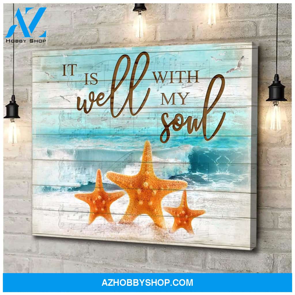 It Is Well With My Soul Beach Wall Art Canvas