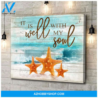 It Is Well With My Soul Beach Wall Art Canvas