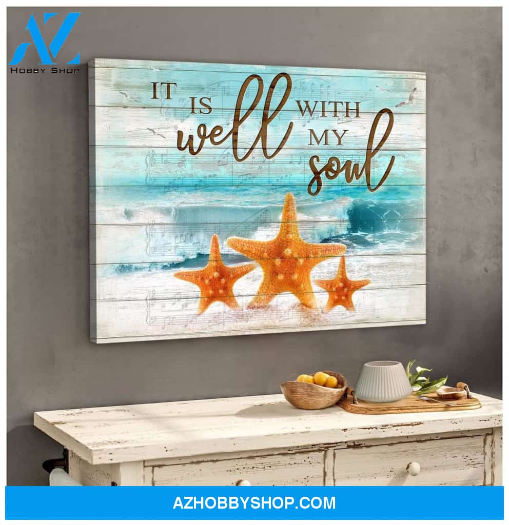 It Is Well With My Soul Beach Wall Art Canvas