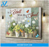 It is well with my soul Butterfly Canvas Wall Art, Wall Decor Visual Art