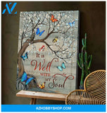 It Is Well With My Soul Butterfly Wall Art Canvas