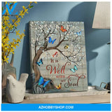 It Is Well With My Soul Butterfly Wall Art Canvas