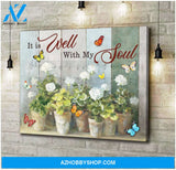 Zalooo It Is Well With My Soul Butterfly Wall Art Canvas
