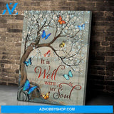 It Is Well With My Soul Butterfly Wall Art Canvas