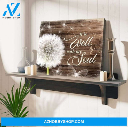 Top #28 It Is Well With My Soul Dandelion Canvas Wall Art, Wall Decor Visual Art