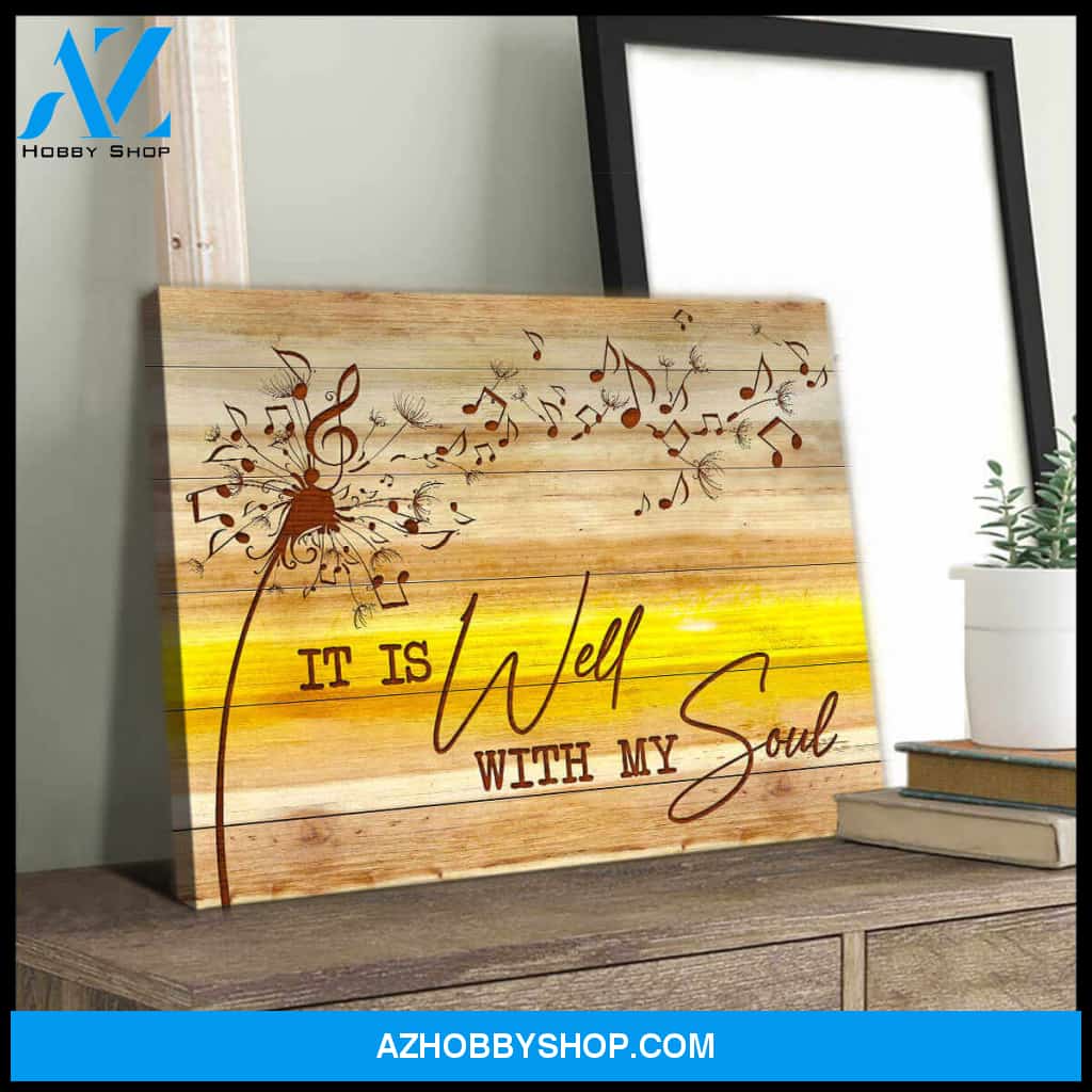It Is Well With My Soul Dandelion Poster Canvas Wall Decor Visual Art