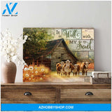 It is well with my soul Farm Hereford Cows Canvas Wall Art Decor