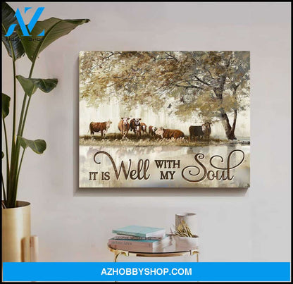 It Is Well With My Soul Hereford Canvas And Poster, Wall Decor Visual Art
