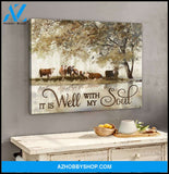 It Is Well With My Soul Hereford Canvas Wall Art Farmhouse Decor