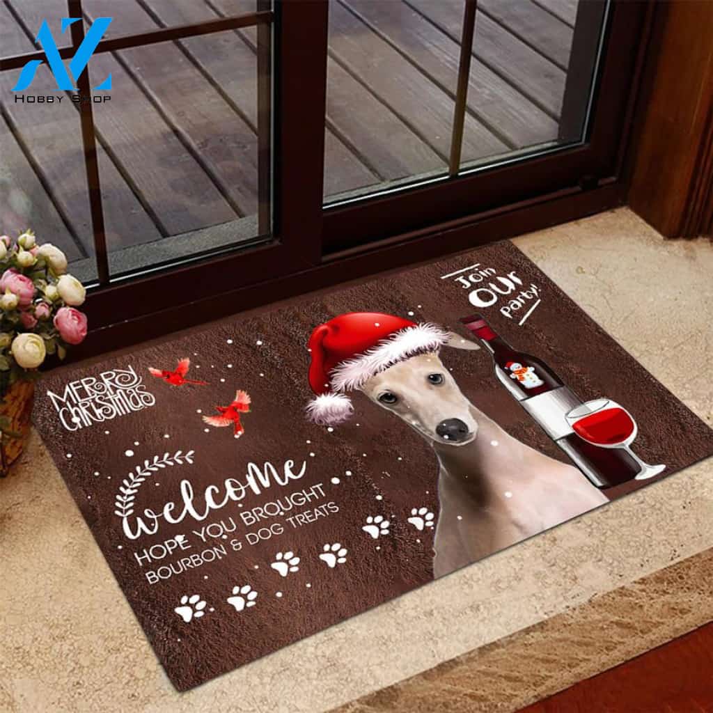 Italian Greyhound Join Our Party Christmas Doormat