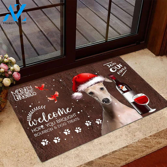 Italian Greyhound Join Our Party Christmas Doormat