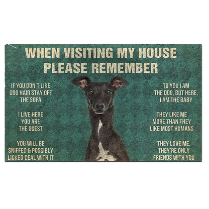 Italian Greyhound's Rules Doormat