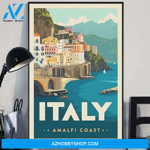 Italy Amalfi Coast For Travelling Lover Wall Art Print Poster