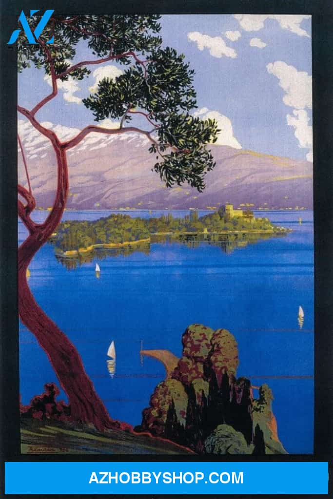 Italy Lake Garda Vintage Travel Poster