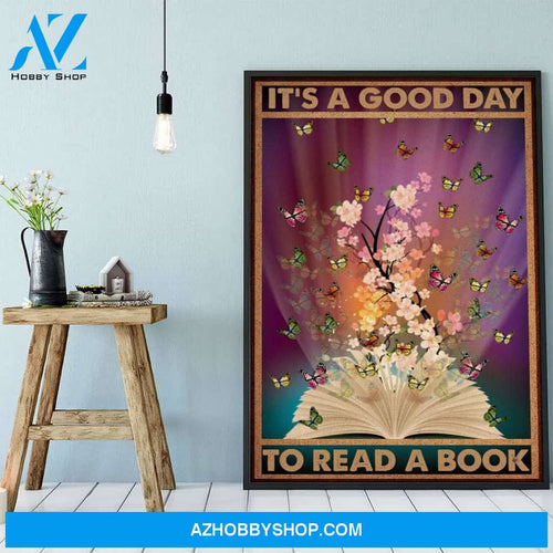 It's A Good Day To Read A Book Canvas And Poster, Wall Decor Visual Art, Halloween Gift, Happy Halloween