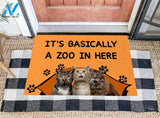 It's Basically A Zoo In Here Cats Doormat | Welcome Mat | House Warming Gift